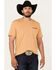 Image #1 - Wrangler Men's Boot Barn Exclusive Bucking Cowboy Short Sleeve Graphic T-Shirt, Gold, hi-res