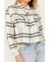 Image #3 - Cleo + Wolf Women's Cropped Plaid Print Flannel Shirt, Cream, hi-res