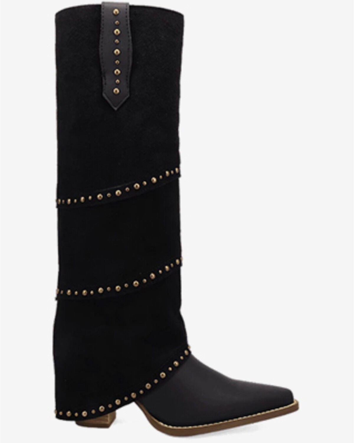 Image #2 - Dingo Women's Texani Studded Tall Western Boots - Snip Toe, Black, hi-res