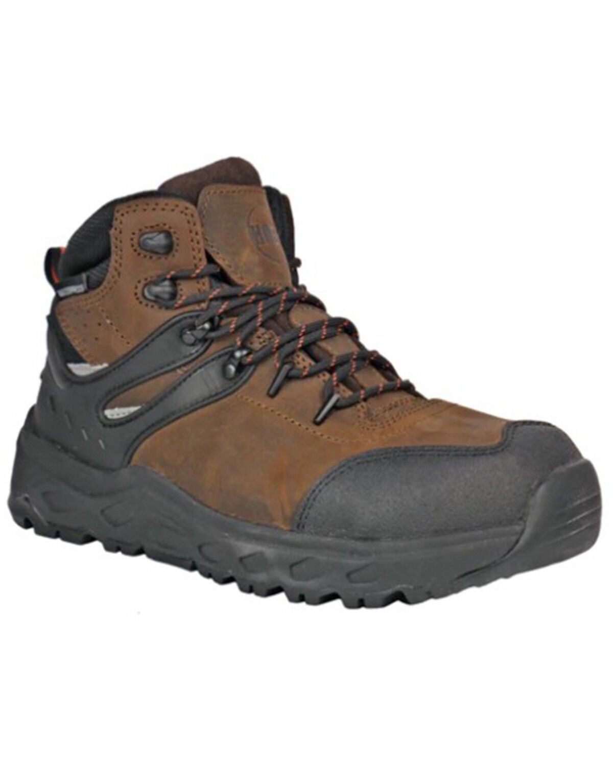 Hoss Men's Stomp 6" Lace-Up Work Boots - Aluminum Toe, Brown, hi-res