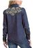 Image #2 - Stetson Women's Floral Embroidered Long Sleeve Snap Denim Shirt, Dark Wash, hi-res