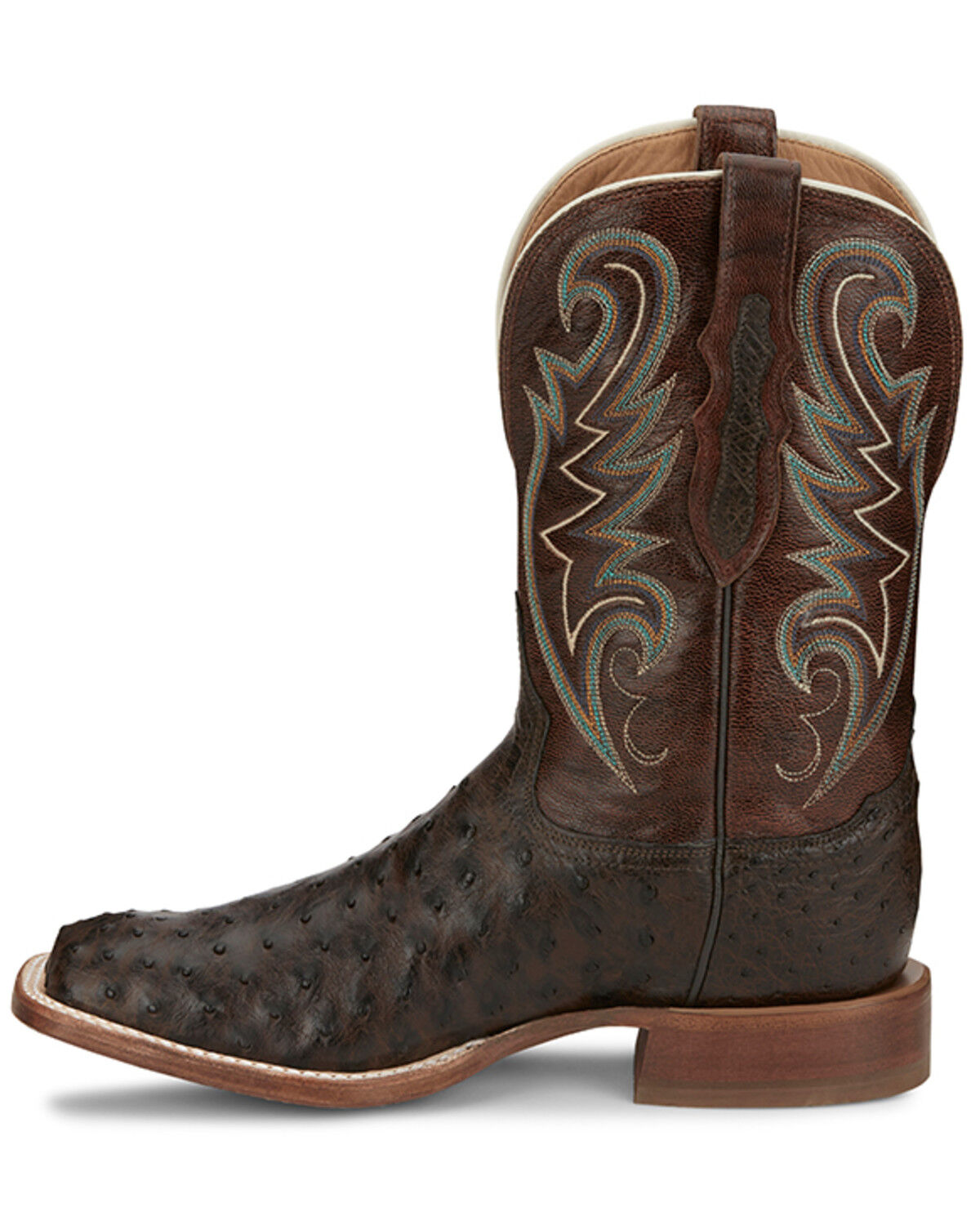 Image #3 - Tony Lama Men's Sienna Exotic Full-Quill Ostrich Western Boots - Broad Square Toe, Brown, hi-res