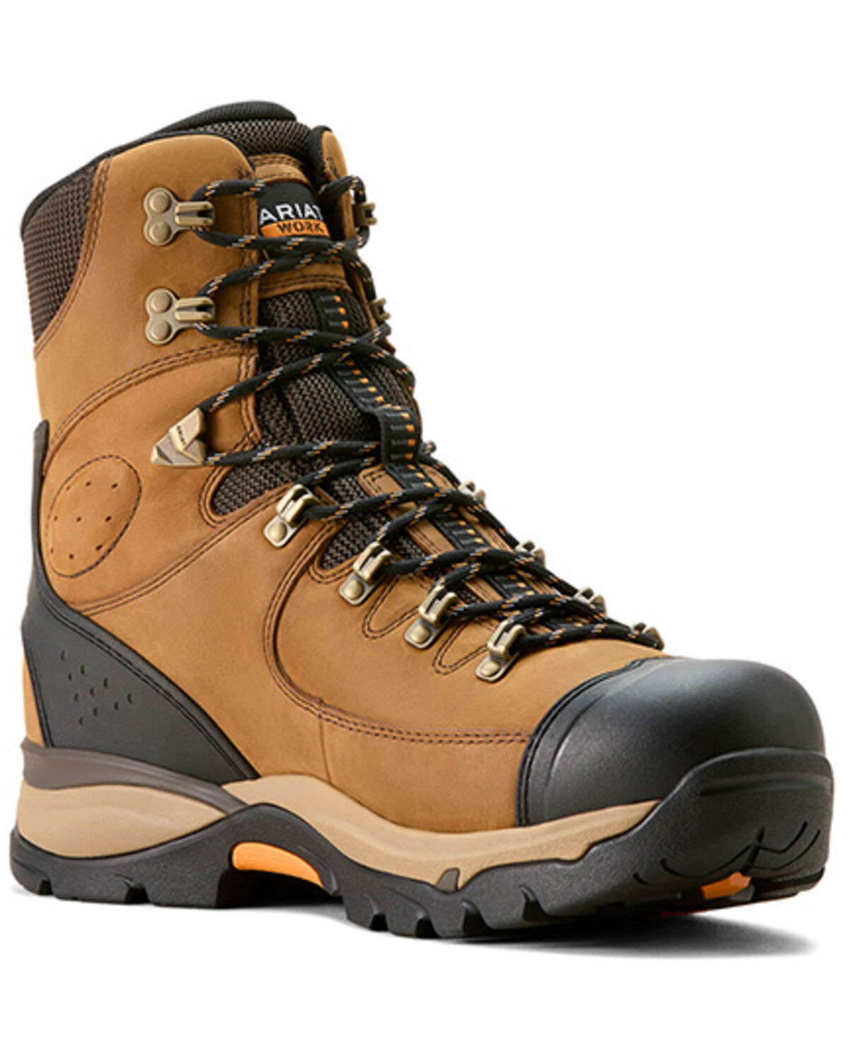 Image #1 - Ariat Men's 8" Endeavor Waterproof Work Boots - Soft Toe, Brown, hi-res