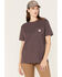 Image #1 - Carhartt Women's Heavyweight Pocket Short Sleeve Work Tee, Purple, hi-res