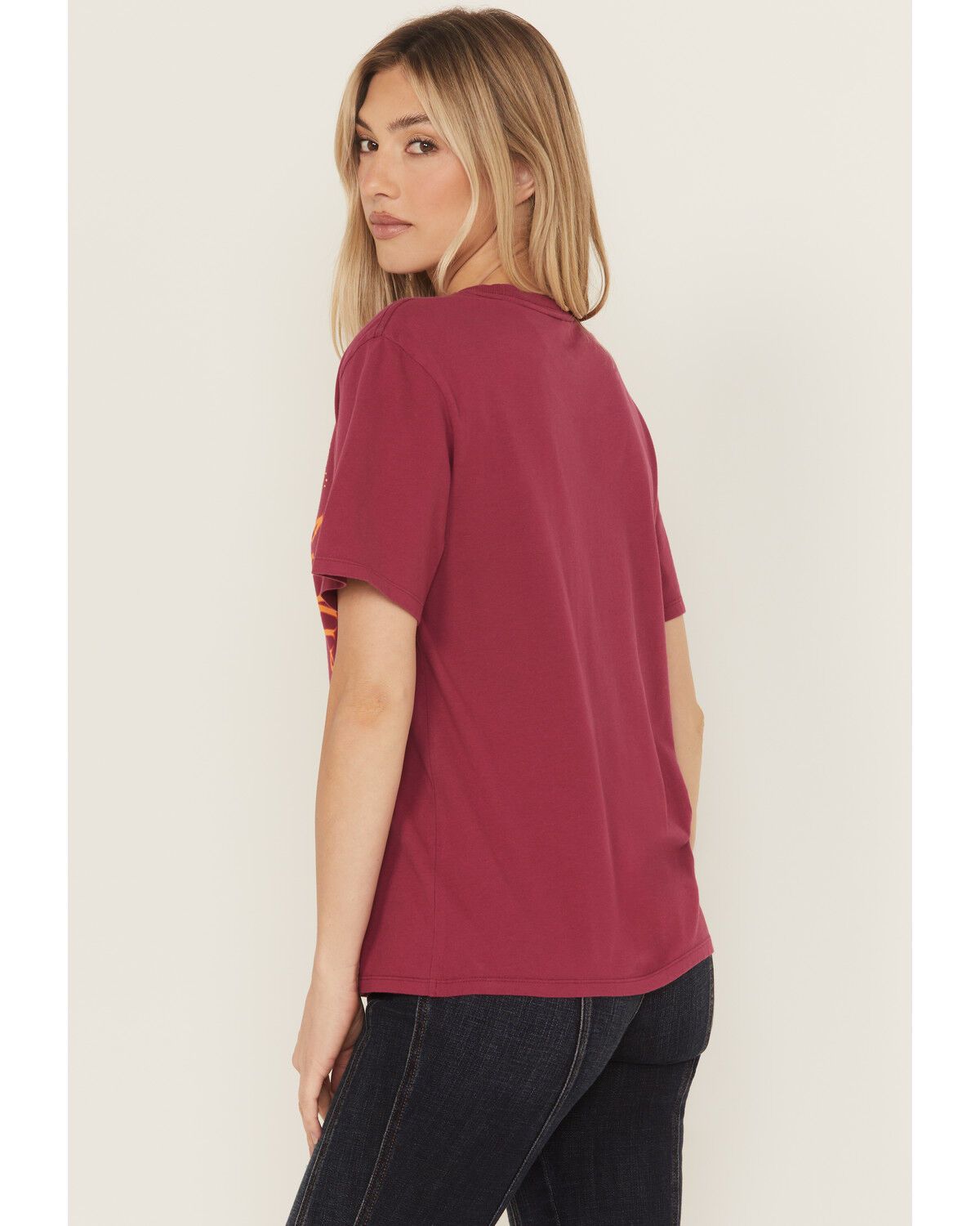 Image #4 - Idyllwind Women's Rhinestone Music City Short Sleeve Boyfriend Graphic Tee, Maroon, hi-res