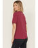Image #4 - Idyllwind Women's Rhinestone Music City Short Sleeve Boyfriend Graphic Tee, Maroon, hi-res