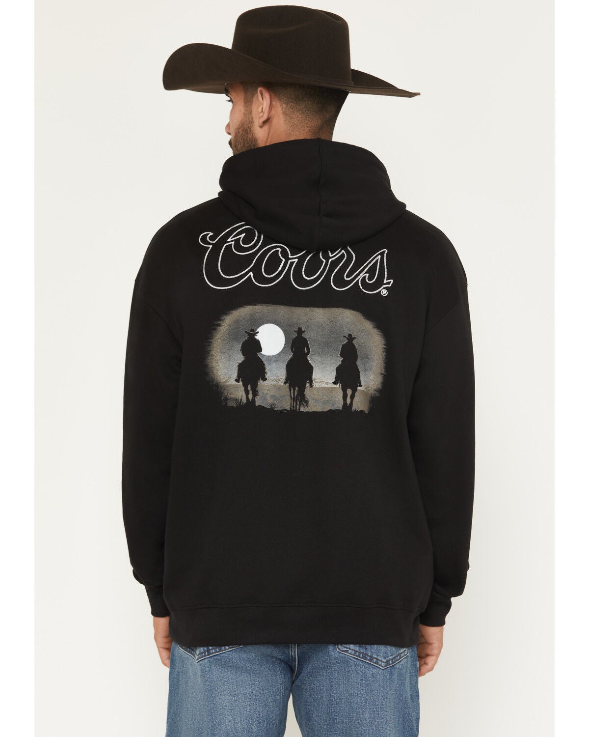 Coors Men's Riders Logo Embroidered Hooded Sweatshirt, Black, hi-res