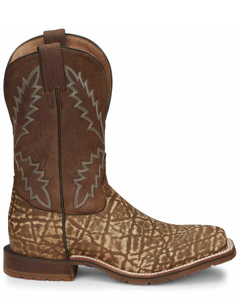 Image #2 - Tony Lama Men's Bowie Western Boots - Broad Square Toe, Brown, hi-res