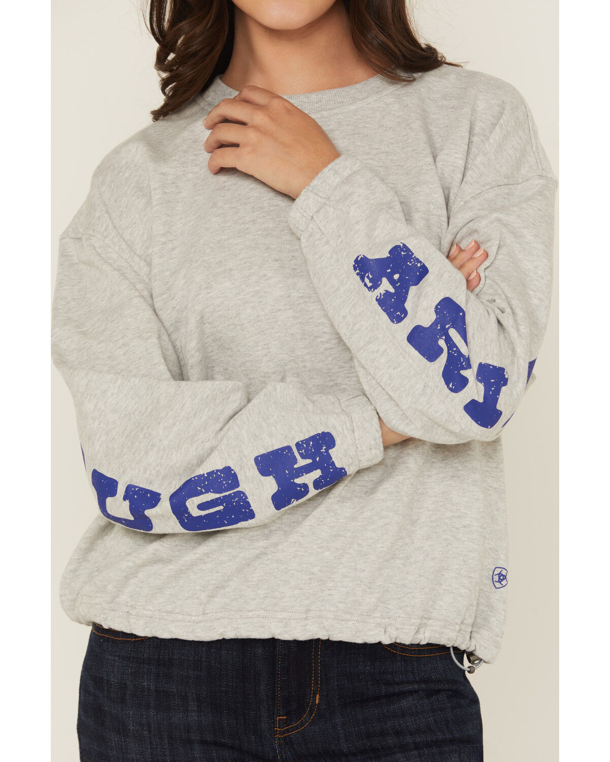 Image #3 - Ariat Women's Cowgirl Sweatshirt, Grey, hi-res