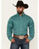 Image #1 - George Strait by Wrangler Men's Paisley Print Long Sleeve Button-Down Stretch Western Shirt - Big, Turquoise, hi-res