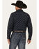Image #4 - Gibson Trading Co Men's Shrapnel Geo Print Long Sleeve Snap Western Shirt, Navy, hi-res