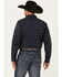 Image #4 - Gibson Trading Co Men's Shrapnel Geo Print Long Sleeve Snap Western Shirt , Navy, hi-res