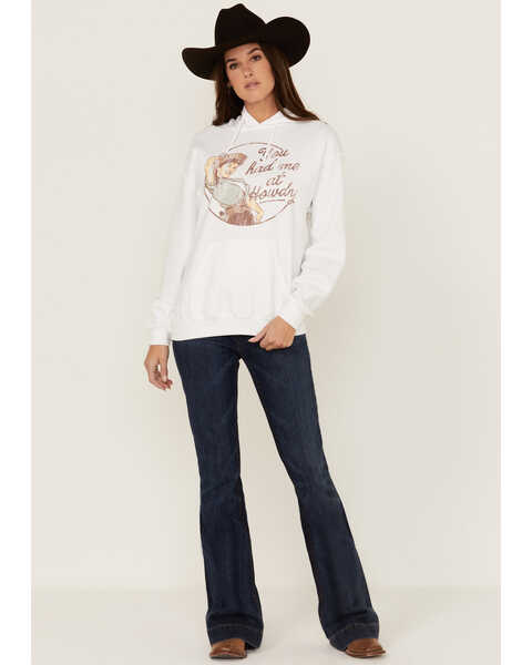 Image #4 - Goodie Two Sleeves Women's You Had Me At Howdy White Graphic Hoodie, White, hi-res