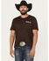 Image #2 - RANK 45® Men's DNA Southwestern Short Sleeve Graphic T-Shirt, Dark Brown, hi-res