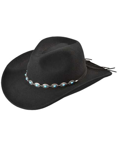 Image #1 - Outback Trading Co. Silverton UPF 50 Sun Protection Crushable Felt Hat, Black, hi-res