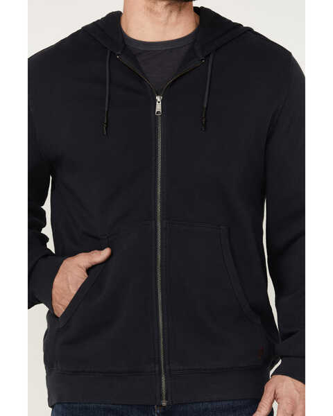 Image #3 - Brothers and Sons Men's Weathered French Terry Zip-Front Hooded Jacket, Charcoal, hi-res