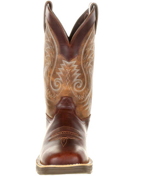 Image #5 - Durango Men's Ultralite Waterproof Western Boots - Square Toe, Dark Brown, hi-res