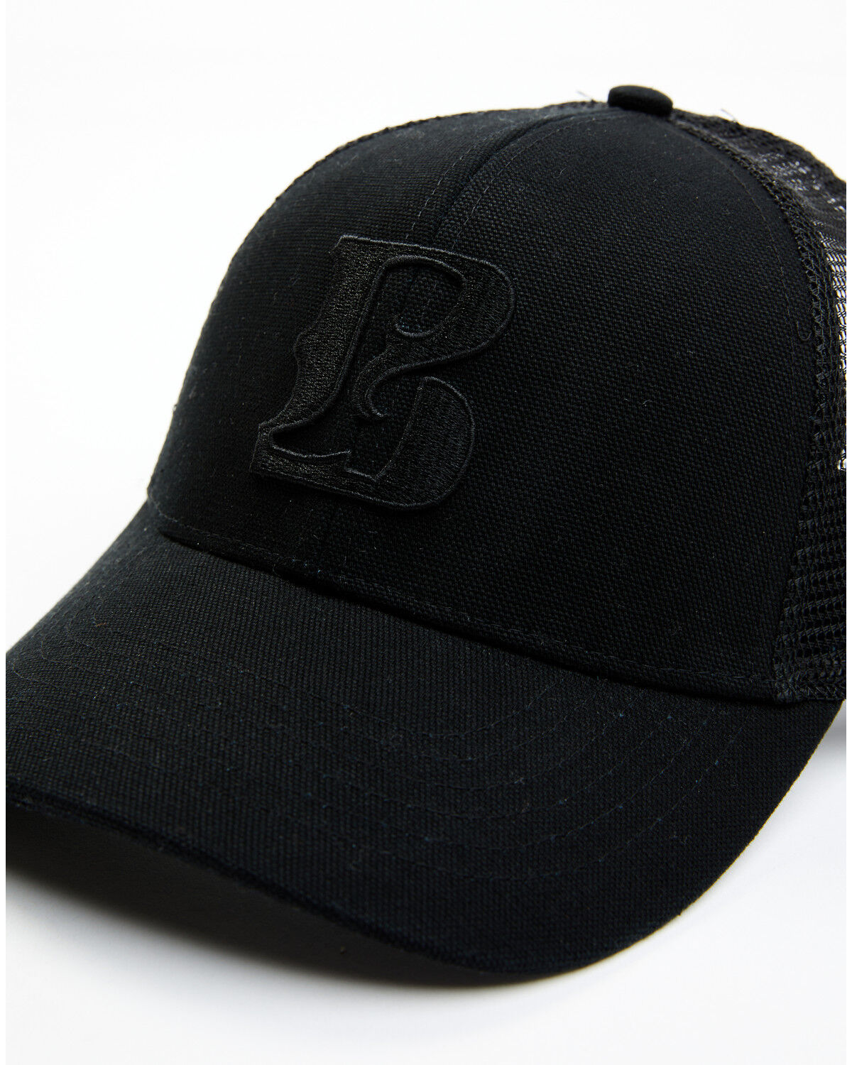 Image #2 - Boot Barn Men's Embroidered Logo Ball Cap, Black, hi-res