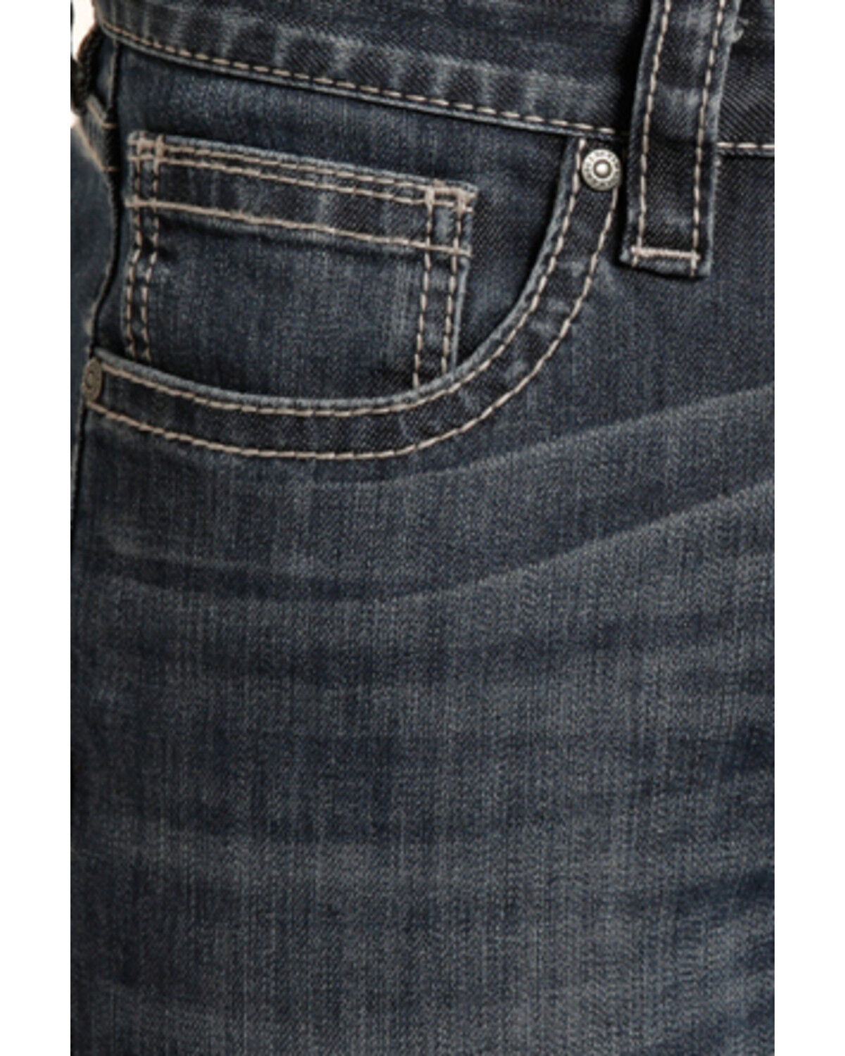 Image #5 - Rock & Roll Denim Men's Small "V" Reflex Revolver Slim Straight Jeans, Indigo, hi-res