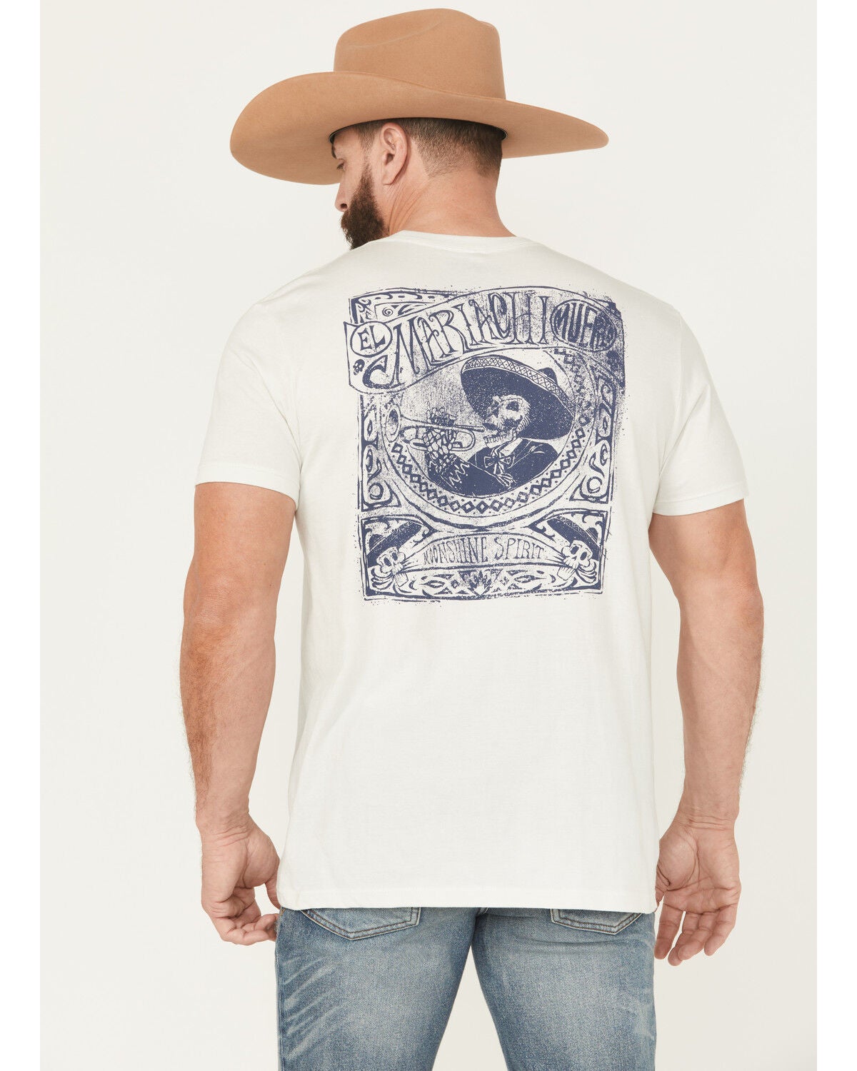 Moonshine Spirit&reg; Men's EL Mariachi Short Sleeve Graphic T-Shirt, Ivory, hi-res