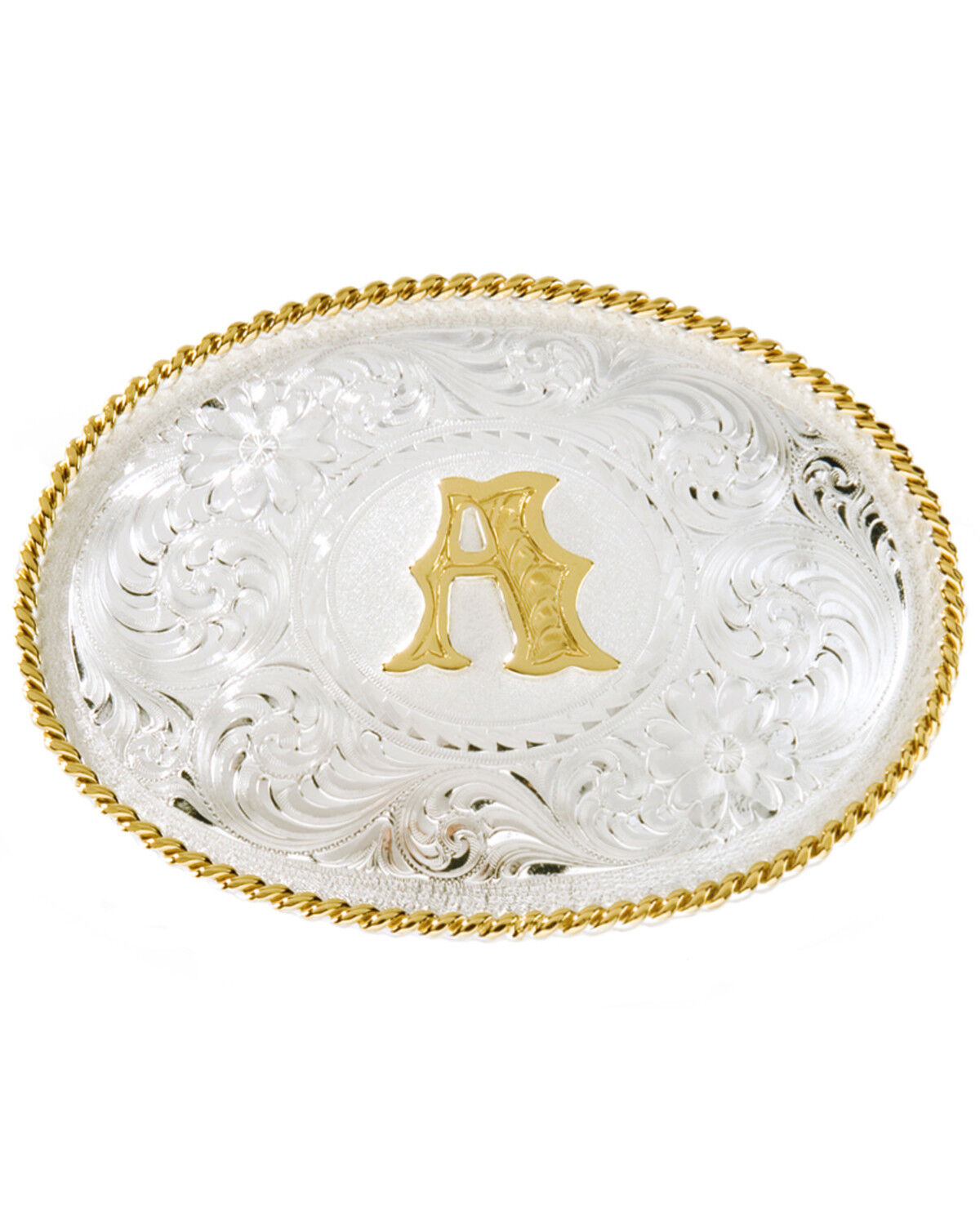 Image #1 - Montana Silversmiths Men's Initial "A" Buckle, Silver, hi-res