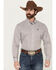 Image #1 - Cinch Men's Striped Long Sleeve Button-Down Western Shirt, White, hi-res