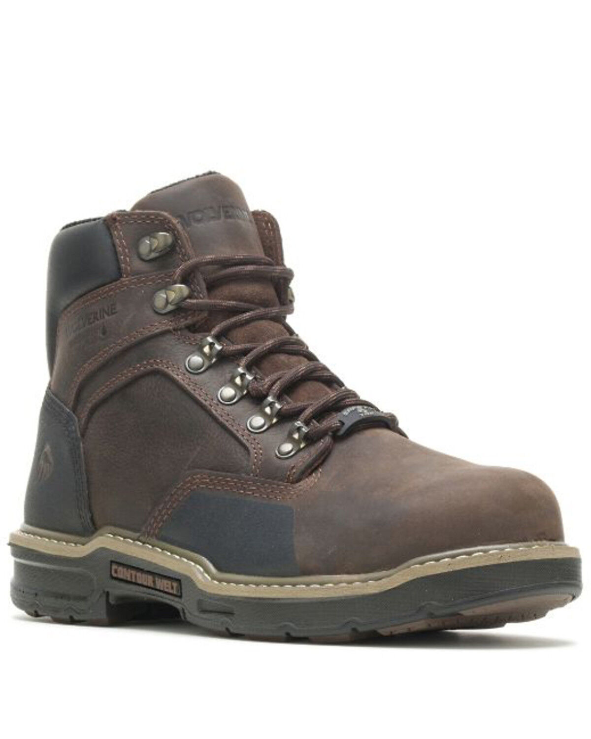 Image #1 - Wolverine Men's Bandit Work Boots - Composite Toe, Dark Brown, hi-res