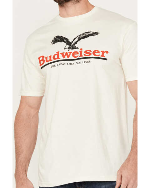 Image #3 - Brew City Beer Gear Men's Budweiser Logo Short Sleeve Graphic T-Shirt, Natural, hi-res
