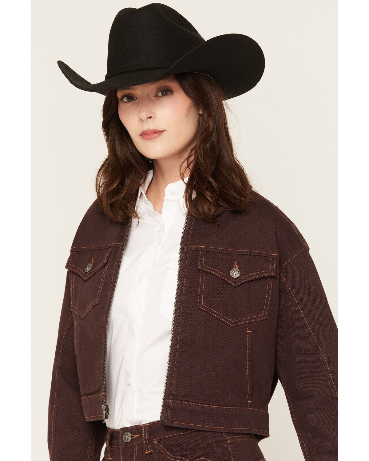 Image #2 - Ariat Women's Cavalry Long Sleeve Shirt Jacket, Purple, hi-res