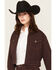 Image #2 - Ariat Women's Cavalry Long Sleeve Shirt Jacket, Purple, hi-res
