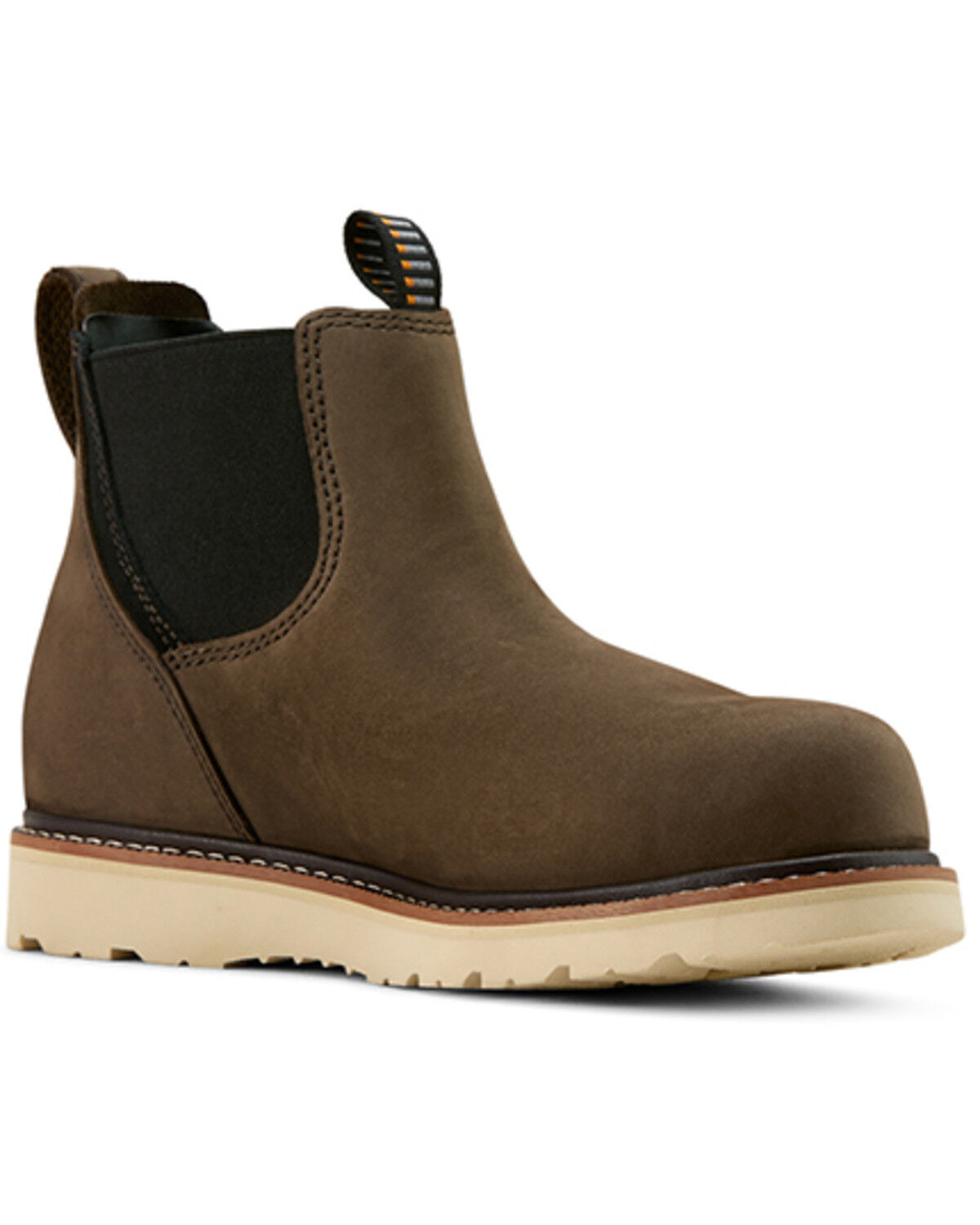 Image #1 - Ariat Women's Rebar Wedge Chelsea Waterproof Work Boots - Composite Toe, Grey, hi-res