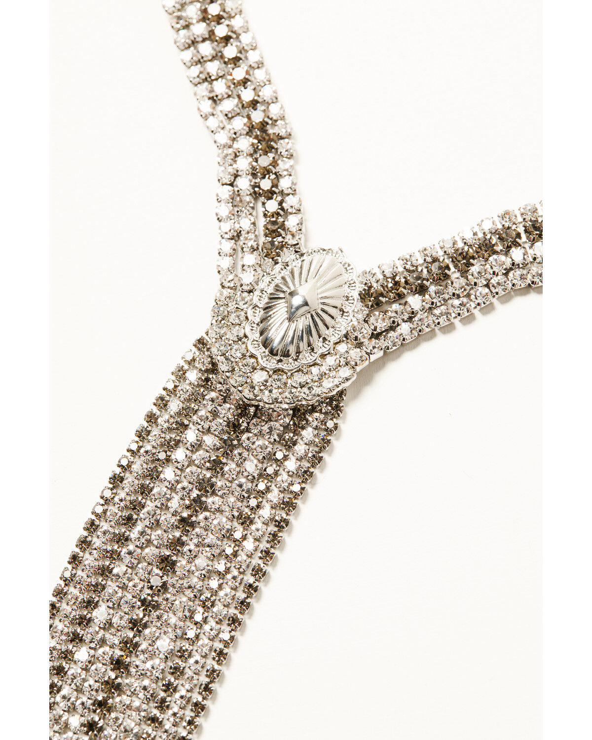 Image #2 - Wonderwest Women's Annalee Rhinestone Lariat Necklace, Silver, hi-res