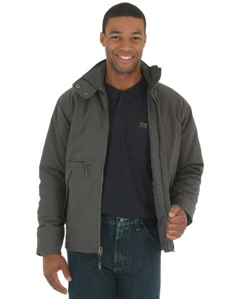 Image #2 - Wrangler Riggs Men's Contractor Work Jacket, Charcoal Grey, hi-res