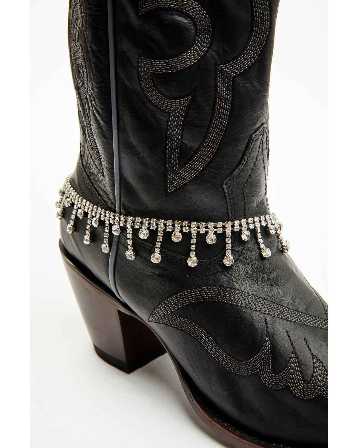 Image #1 - Boot Barn Women's Rhinestone Studded Charm Boot Jewelry, Silver, hi-res