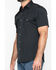 Image #5 - Ely Walker Men's Tone On Tone Stripe Short Sleeve Pearl Snap Western Shirt - Tall , Black, hi-res