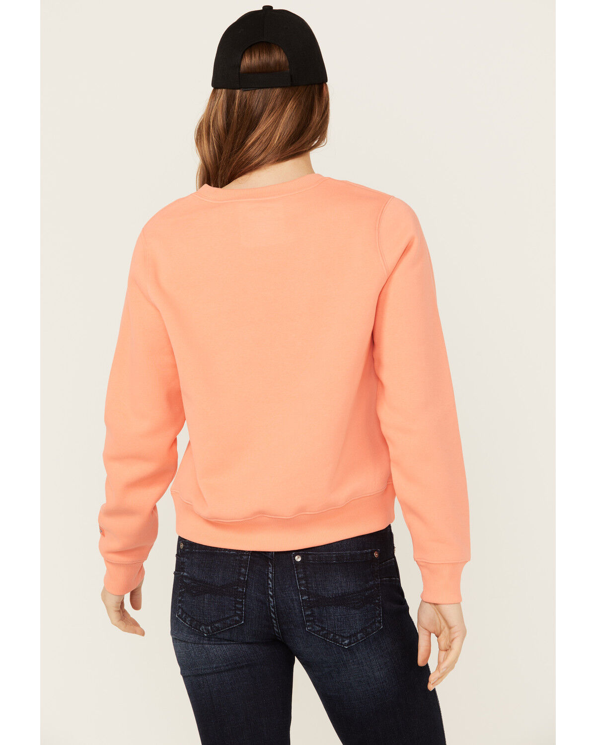 Image #4 - Dickies Women's Heavyweight Woodman Logo Pullover, Coral, hi-res