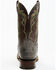 Image #5 - Dan Post Men's Hand Ostrich Quill Western Boots - Broad Square Toe, Grey, hi-res