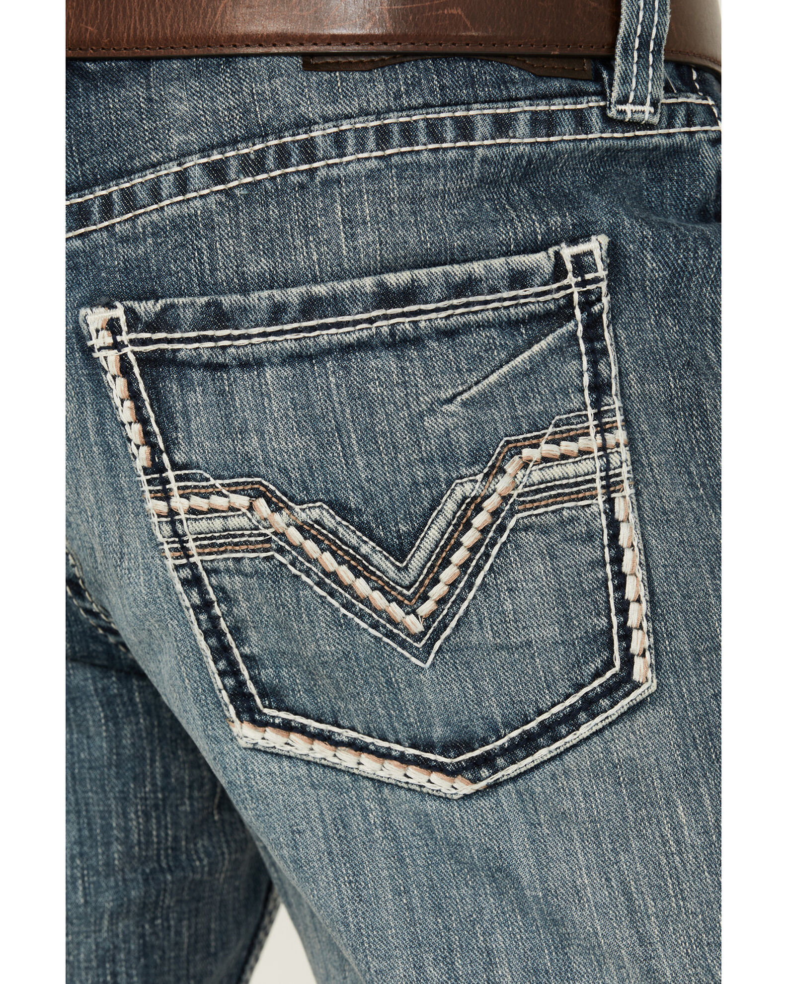 Rock Roll Denim Men s Boot Barn Exclusive Medium Vintage Wash Relaxed Bootcut Stretch Denim Jeans Country Outfitter