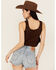 Image #4 - Shyanne Women's Corset Tank, Dark Brown, hi-res