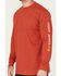 Image #3 - Cody James Men's FR Logo Long Sleeve Work T-Shirt, Red, hi-res