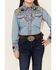 Image #3 - Rockmount Ranchwear Girls' Floral Yoke Long Sleeve Pearl Snap Denim Western Shirt, , hi-res