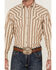 Image #4 - Blue Ranchwear Men's Yarn-Dye Stripe Long Sleeve Snap Western Shirt, Wheat, hi-res