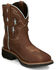 Image #1 - Justin Women's Chisel Waterproof Western Work Boots - Nano Composite Toe, Brown, hi-res