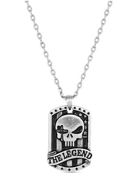 Montana Silversmiths Men's The Mighty Chris Kyle Necklace, Silver, hi-res