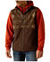 Image #1 - Ariat Men's Logan Southwestern Print Softshell Vest, Brown, hi-res