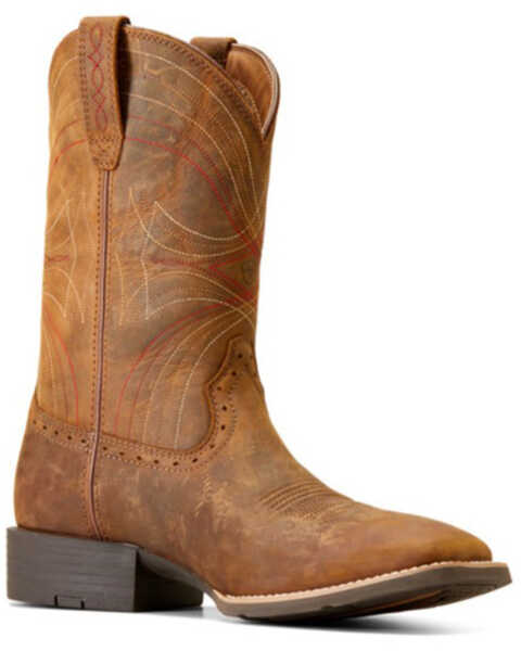 Image #2 - Ariat Men's Sport Western Performance Boots - Broad Square Toe, Brown, hi-res