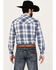 Image #4 - Ely Walker Men's Plaid Print Long Sleeve Pearl Snap Western Shirt, White, hi-res