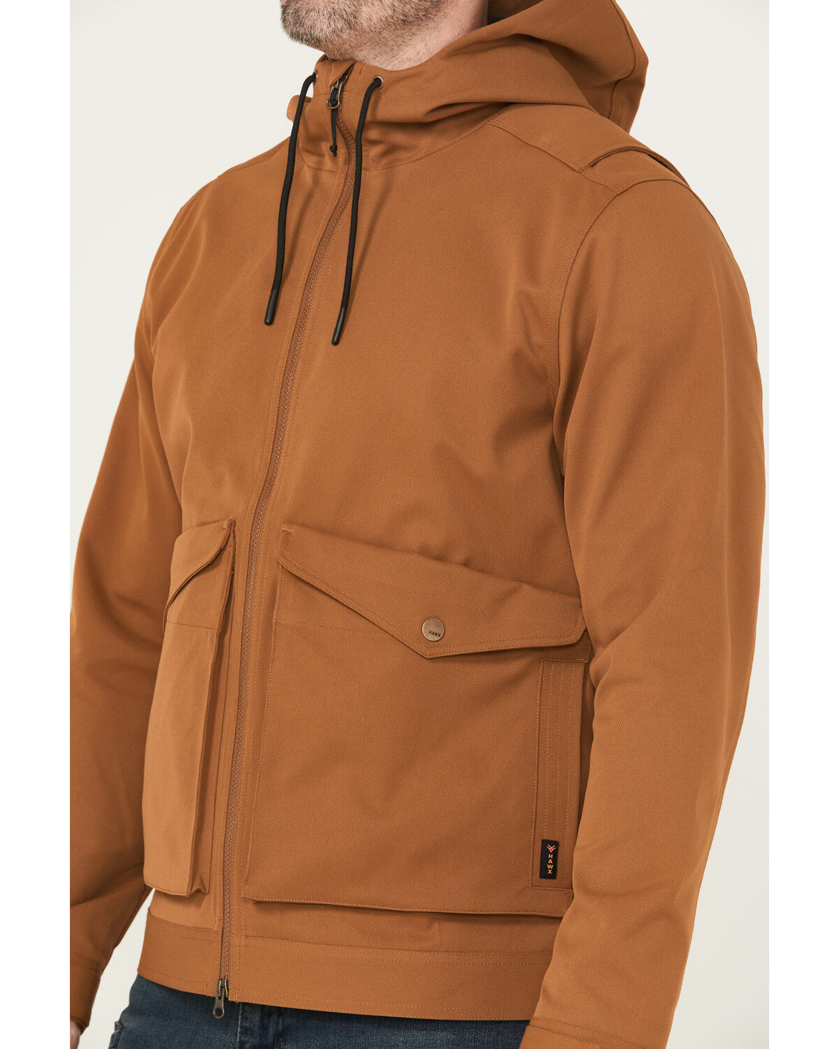 Image #3 - Hawx Men's Norton Double Weave Mechanic Hooded Jacket, Rust Copper, hi-res