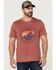 Image #1 - Flag & Anthem Men's Bear Mountain Summit Burnout Graphic T-Shirt, Red, hi-res