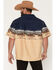 Image #4 - Wrangler X Coors Banquet Men's Border Print Resort Short Sleeve Snap Western Shirt, Tan, hi-res